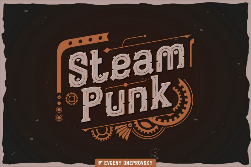 Steampunk font + bonus