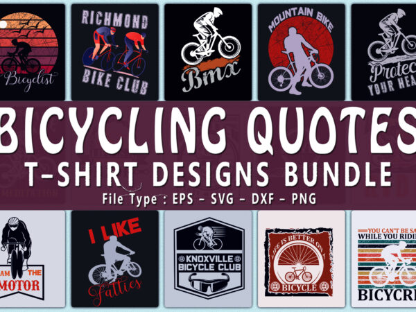 Trendy 20 bicycle quotes t-shirt designs bundle — 98% off