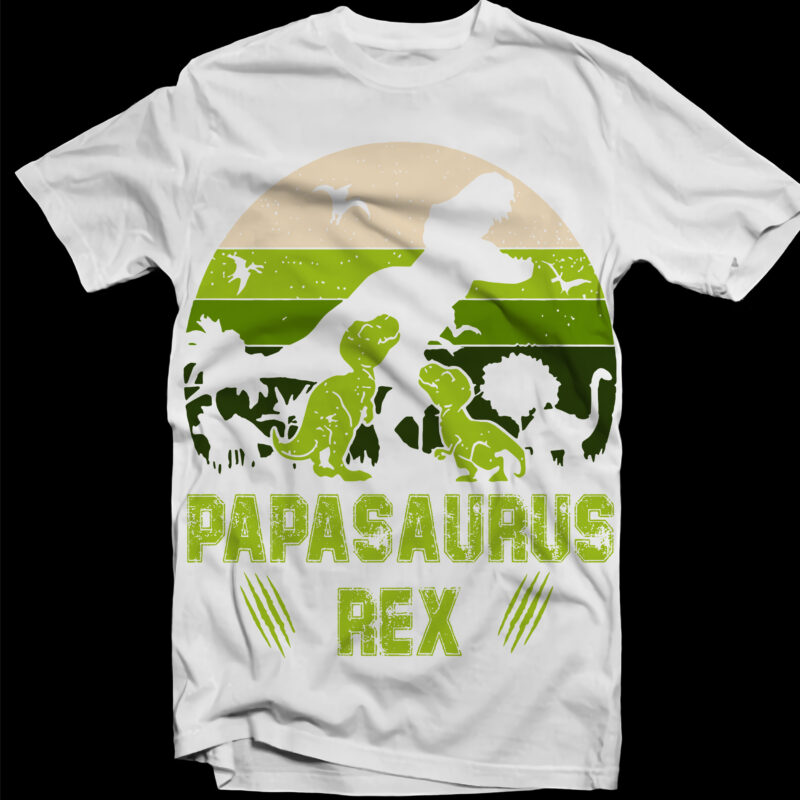 Papasaurus T-rex Father's Day Papa svg By ssflowerstore