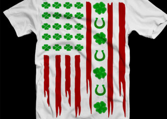 American Flag and patrick’s t shirt design