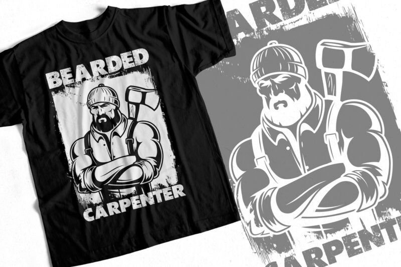 Bearded Carpenter – T-Shirt For Craftsmen – Carpenter Design For Sale