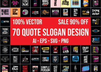 70 quote slogan desain ai, eps, svg, png