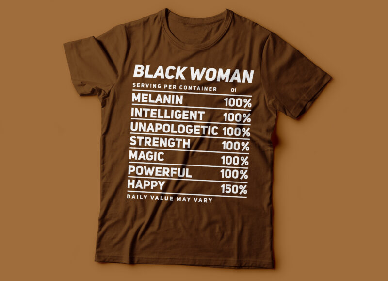 African American Black t-shirt design | bundle of six t-shirt design | 100% melanin | brown sugar babe | I am black | every shade matter | African map word design