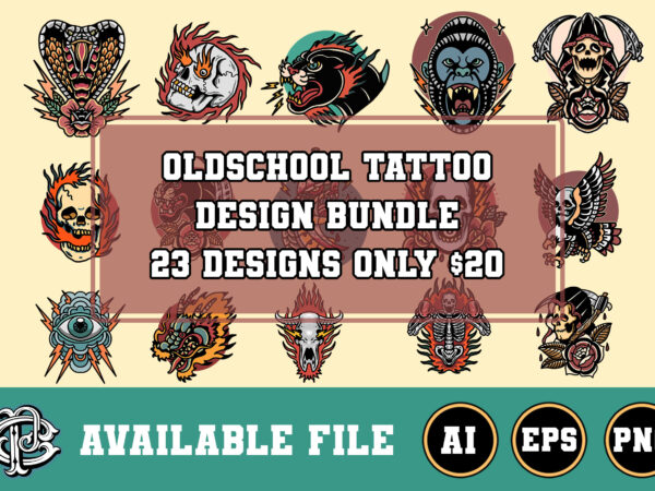 23 design oldschool tattoo bundle