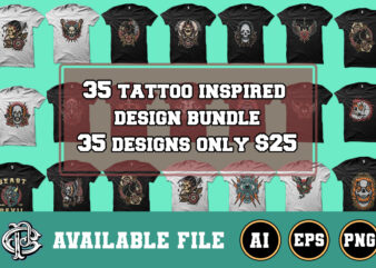 35 tattoo inspired design bundle only $25