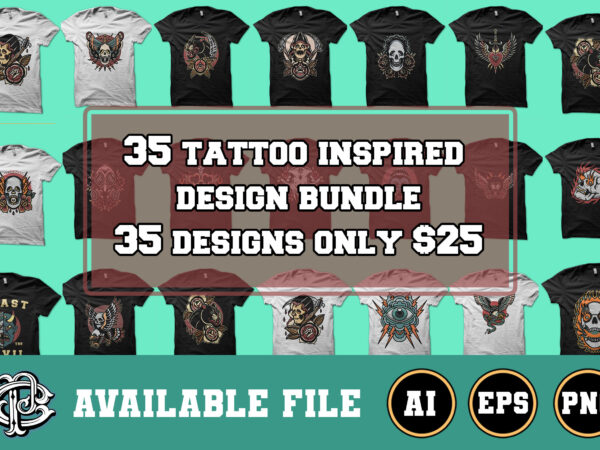 35 tattoo inspired design bundle only $25