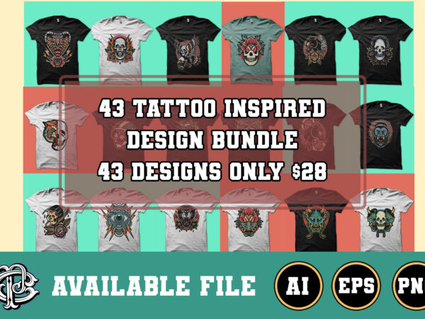43 tattoo inspired design bundle