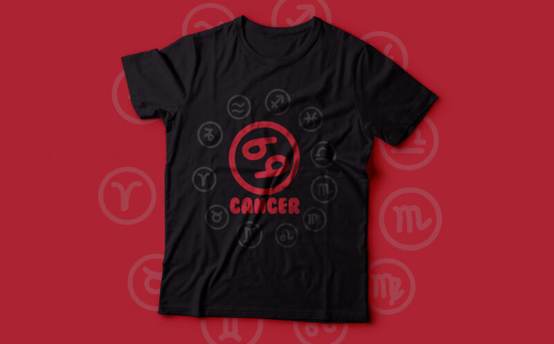 Pack of Zodiac signs colorful t shirts designs ready to print