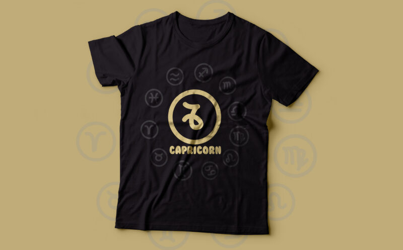 Pack of Zodiac signs colorful t shirts designs ready to print