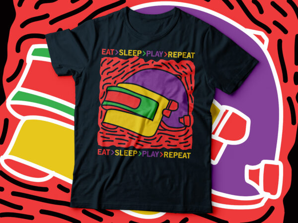 Eat sleep play repeat pubg t-shirt design | pubg gaming tee
