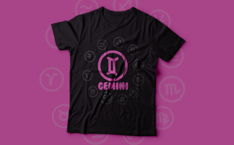 Pack of Zodiac signs colorful t shirts designs ready to print