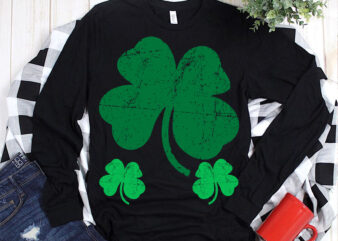 Four-leaf clover brings luck in St.patrick’s day t shirt design