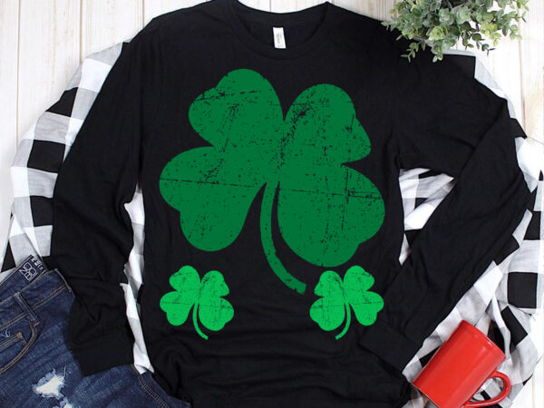 Four-leaf clover brings luck in st.patrick’s day t shirt design Four-leaf clover brings luck in st.patrick’s day t shirt design