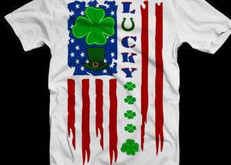Flag Lucky St.patrick’s day t shirt design