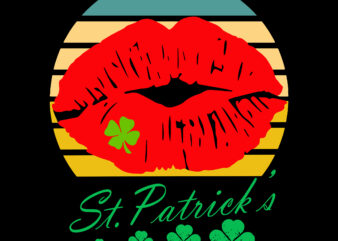 Lips Patrick’s t shirt design, St.Patrick’s Day t shirt design