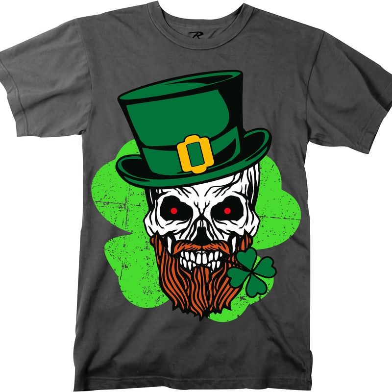 The goblin's skull on Patrick's Day t shirt design, Funny patricks day ...