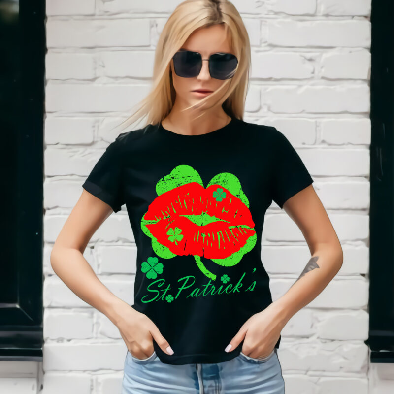 Lips Lucky Patrick’s day t shirt design, Lucky, St.Patrick t shirt design