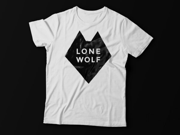 Lone wolf | t shirt design, ready to print