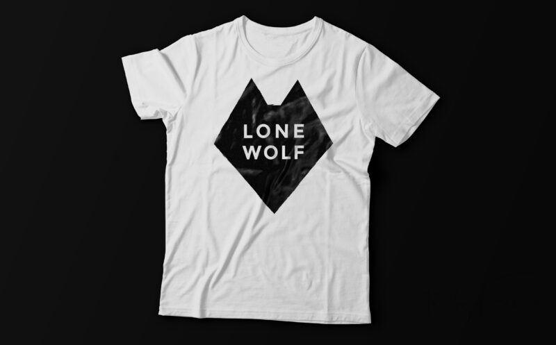 Lone Wolf | T shirt design, ready to print