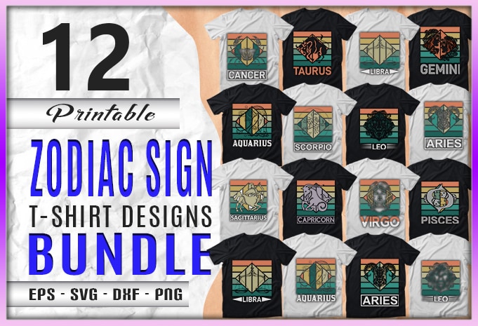 173 Mega Zodiac Quotes T-shirt Designs Bundle — 99% Off