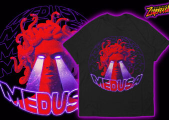 Medusa Trendy Modern Streetwear Tshirt design