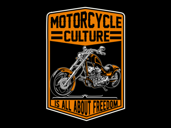 Motorcycle culture t shirt designs for sale