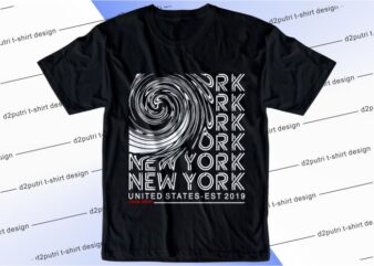 t shirt design graphic, vector, illustration new york city lettering typography