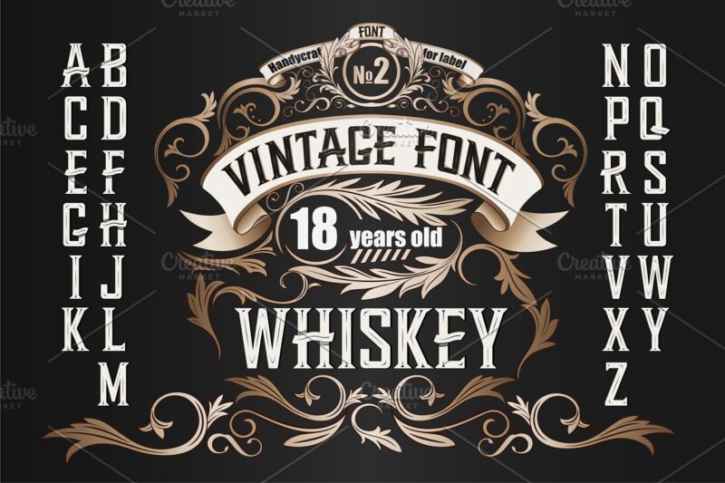 10 Vintage Font Families Bundle