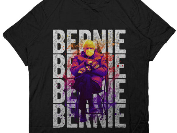 Colorful bernie sanders mittens png – bernie sanders tshirt design