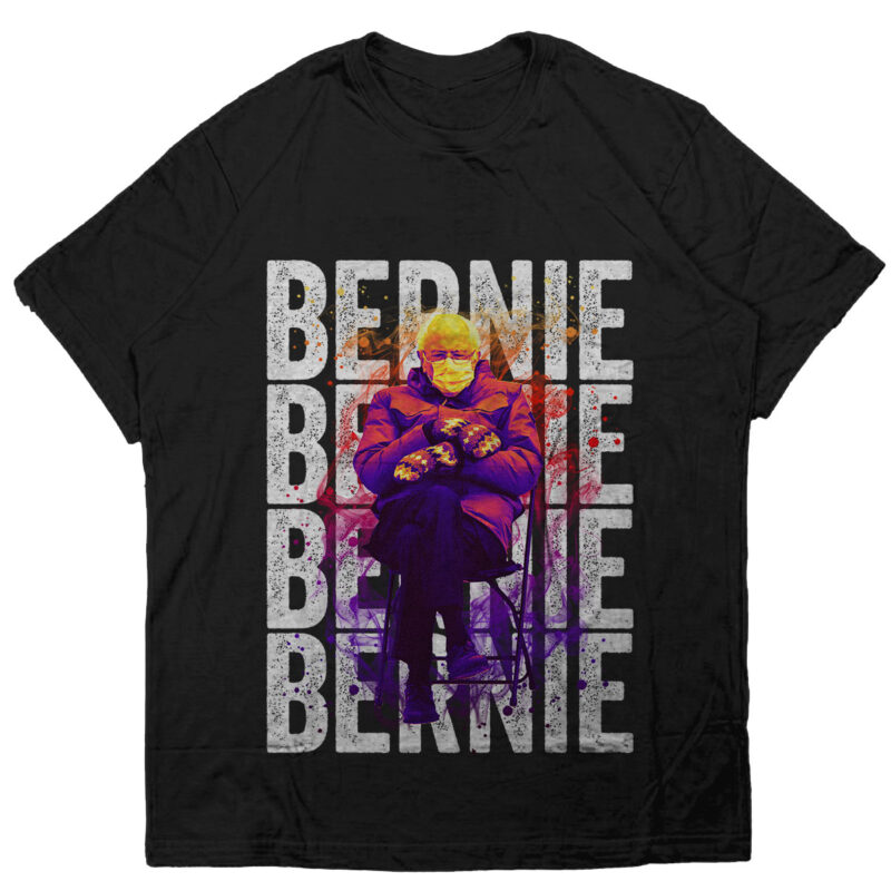 Colorful Bernie Sanders mittens png – Bernie sanders tshirt design
