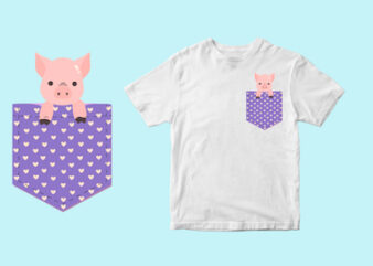 pig pocket , svg t shirt design