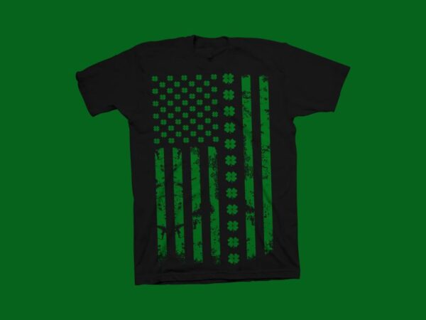 St patrick’s day accessories american flag shamrock t shirt design for sale