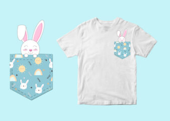 rabbit pocket , svg t shirt design