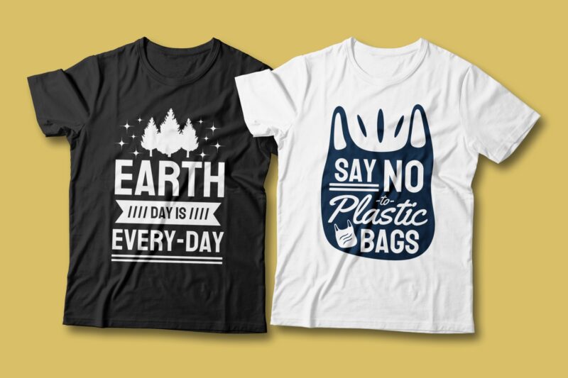 Earth day creative slogan t shirt designs Bundle vector editable. Earth day quotes t-shirt design bundle, Earth day t shirt, Earth day quote, Environment slogan and quote, vector t shirt