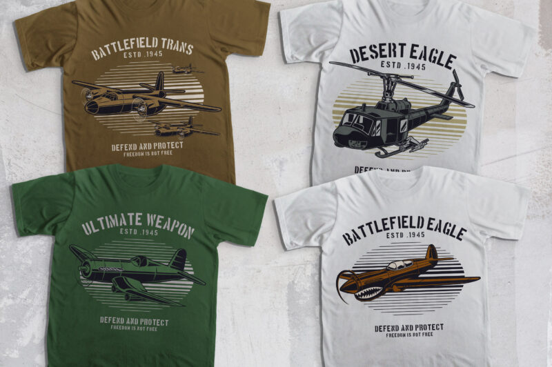 20 Military vehicle t-shirt collection