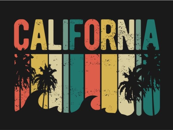 California t shirt vector file