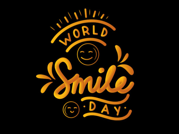 World smile t shirt design for sale