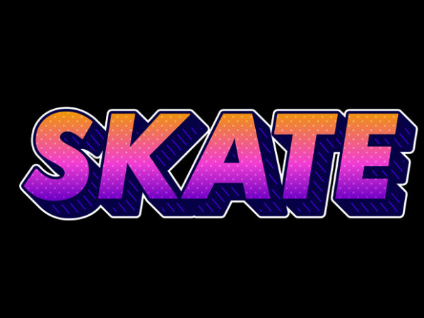 Skate t shirt template vector