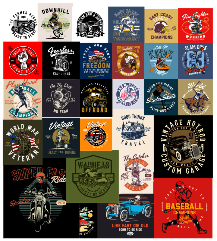 69 T-shirt Design BIG BUNDLE - Buy t-shirt designs