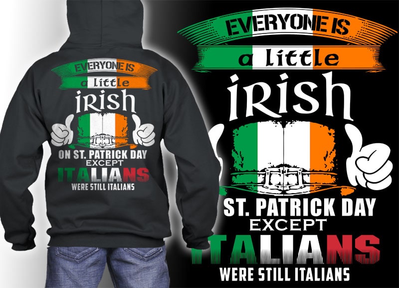 54 ST Patrick’s day irish tshirt designs bundles editable