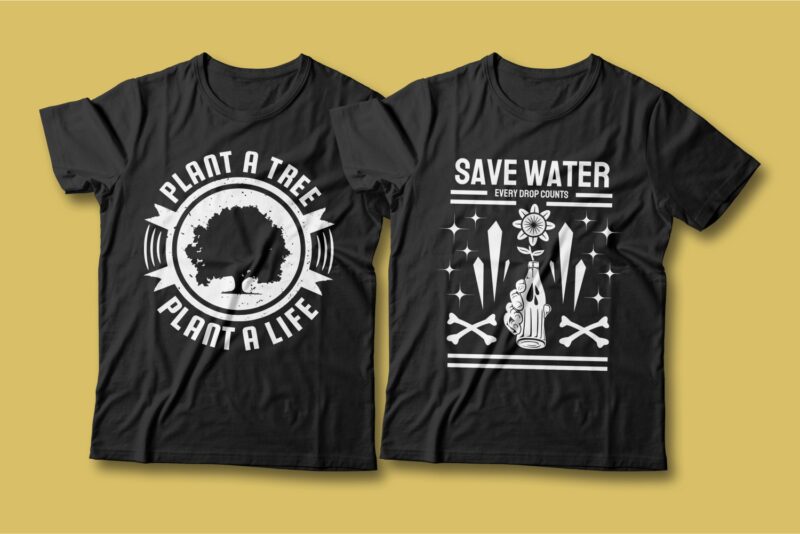 Earth day creative slogan t shirt designs Bundle vector editable. Earth day quotes t-shirt design bundle, Earth day t shirt, Earth day quote, Environment slogan and quote, vector t shirt design pack collection