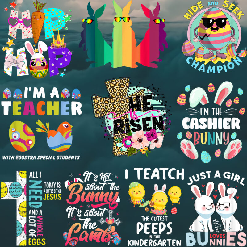 Easter 153 PNG Bundle, Bundle Easter, Happy Easter Day, Easter t shirt design