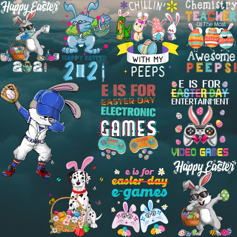 Happy Easter Day, Easter PNG 30 Bundle P2, Easter t shirt design