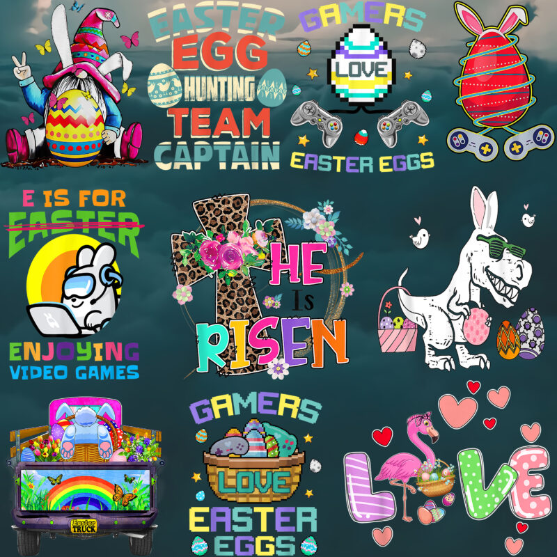 Happy Easter Day, Easter PNG 30 Bundle P2, Easter t shirt design