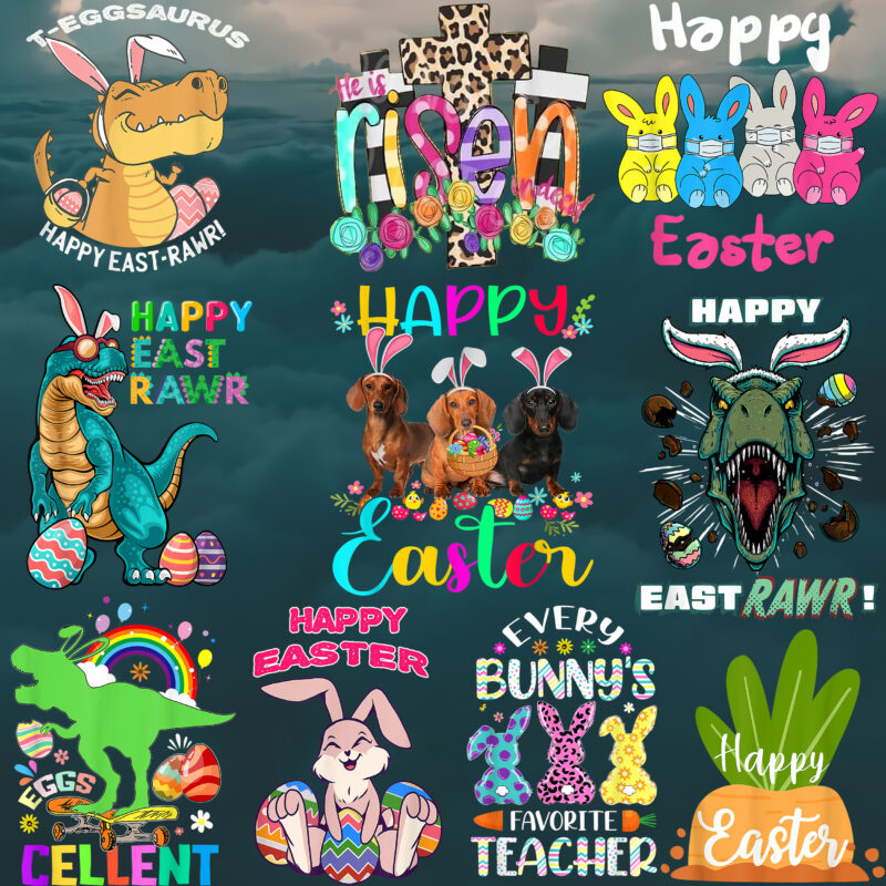 Easter PNG 30 Bundle, Easter Bunny Png, Bundle Easter, Easter t shirt design