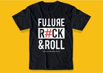 rock and roll music t shirt design graphic, vector, illustration lettering typography