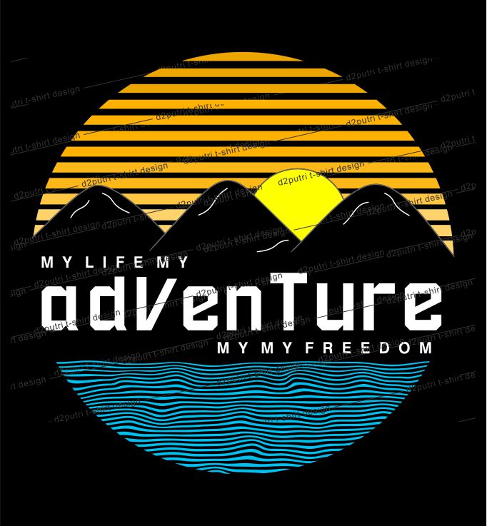 adventure t shirt design graphic, vector, illustration my life my adventure lettering typography