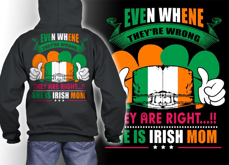 54 ST Patrick’s day irish tshirt designs bundles editable