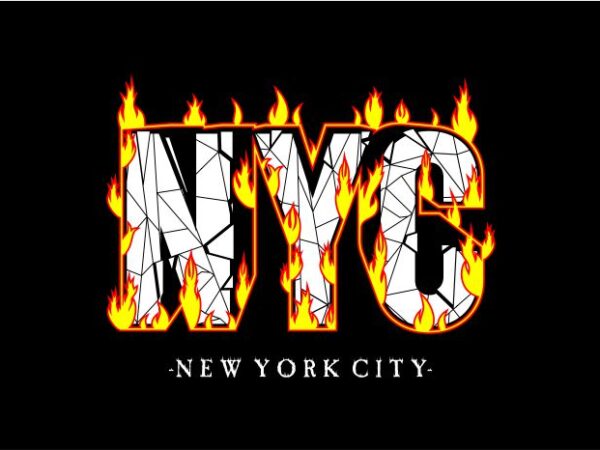 Urban street t shirt design graphic, vector, illustration new york city nyc lettering typography