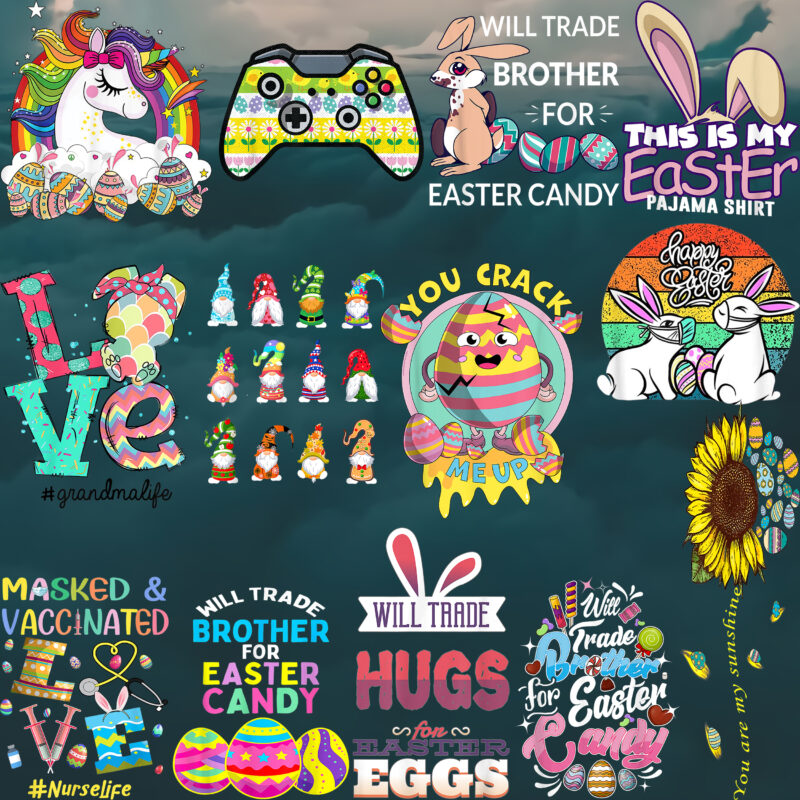 Easter 153 PNG Bundle, Bundle Easter, Happy Easter Day, Easter t shirt design